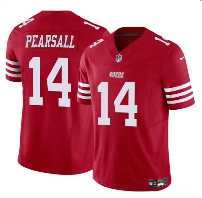 Men & Women & Youth San Francisco 49ers #14 Ricky Pearsall Red 2024 Draft F.U.S.E. Vapor Untouchable Limited Stitched Jersey